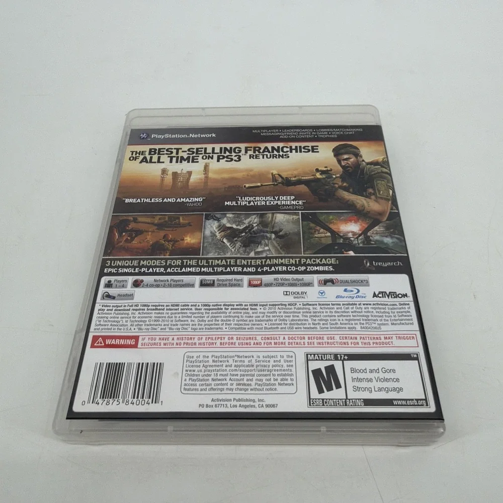 Call of Duty: Black Ops  (Sony PlayStation 3, PS3) Complete W/ Manual
